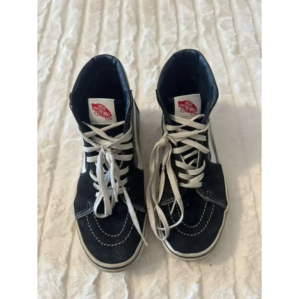 Vans Sk8-Hi High Top Sneakers Black Gray Men's 6.5 Women's 8 721356
